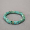 Turquoise Heishi Bracelet - Irregular Beads, Easy Stack - Turquoise BraceletBuddha Tibet