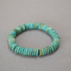 Turquoise Heishi Bracelet - Irregular Beads, Easy Stack - Turquoise BraceletBuddha Tibet