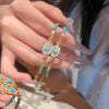 Turquoise & Pearl Color Stack Bracelet — Dopamine Beads for Your Wrist - Blue TurquoiseBuddha Tibet