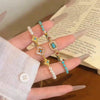 Turquoise & Pearl Color Stack Bracelet — Dopamine Beads for Your Wrist - Blue TurquoiseBuddha Tibet