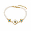 Turquoise & Pearl Color Stack Bracelet — Dopamine Beads for Your Wrist Buddha Tibet