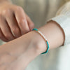 Turquoise & Pearl Single-Strand Bracelet — Chinese Wenwan Style, Daily Wear - Universal FitBuddha Tibet