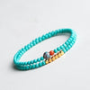 Ultra-Thin Turquoise Micro-Bead Bracelet — 4mm, Barely There - Good Luck Double WrapBuddha Tibet