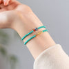 Ultra-Thin Turquoise Micro-Bead Bracelet — 4mm, Barely There - Good Luck Double WrapBuddha Tibet