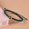 Vajra Knot Couple Bracelet — Handwoven Red String for Two - Wine RedBuddha Tibet