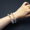 White Agate Bead Bracelet — Natural 10mm Stone Bracelet for Clarity & Calm - Buddha Tibet