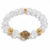White Agate Bead Bracelet — Natural 10mm Stone Bracelet for Clarity & Calm Buddha Tibet