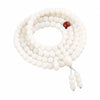 White Bodhi Root Mala Bracelet — 108-Bead Buddhist Prayer Beads for Calm & Clarity - Moonlight — Aged Barrel 108 Beads 10×9mmBuddha Tibet