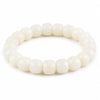 White Bodhi Seed Mala Bracelet — A Quiet Strand for Daily Practice - Old-Style Barrel 10×9mmBuddha Tibet