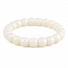 White Bodhi Seed Mala Bracelet — A Quiet Strand for Daily Practice - Old-Style Barrel 11×10mmBuddha Tibet