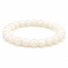 White Bodhi Seed Mala Bracelet — A Quiet Strand for Daily Practice - Round Bead 8mmBuddha Tibet