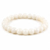 White Bodhi Seed Mala Bracelet — A Quiet Strand for Daily Practice - Round Bead 9mmBuddha Tibet