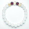 White Chalcedony Bracelet — Clear Expression & Honest Communication - Buddha Tibet xd00099