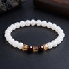 White Chalcedony Bracelet — Clear Expression & Honest Communication - Buddha Tibet xd00099