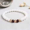 White Chalcedony Bracelet — Clear Expression & Honest Communication - Buddha Tibet xd00099