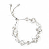 White Crystal Four-Leaf Clover Bracelet — New Chinese Style Luck Charm Buddha Tibet