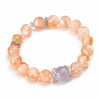 Yellow Citrine Pixiu Bracelet Collection — Natural Asai Crystal Charms For Wealth & Protection - 10mm Sea Urchin SapphireBuddha Tibet