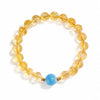 Yellow Citrine Pixiu Bracelet Collection — Natural Asai Crystal Charms For Wealth & Protection - 8mm AquamarineBuddha Tibet
