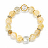 Yellow Citrine Pixiu Bracelet Collection — Natural Asai Crystal Charms For Wealth & Protection - Clear Quartz FangtangBuddha Tibet