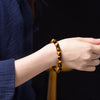 Yellow Tiger Eye Single-Strand Bracelet — AB to 2A Quality Grades, 6 Bead Sizes - AB Grade6mmBuddha Tibet
