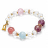 Zodiac Multi-Stone Crystal Bracelet — Natural Gemstone Bead Bracelet by Birth Sign - Aquarius (Jan 20 – Feb 18)Buddha Tibet