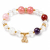 Zodiac Multi-Stone Crystal Bracelet — Natural Gemstone Bead Bracelet by Birth Sign - Aquarius (Jan 20 – Feb 18)Buddha Tibet