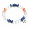 Zodiac White Crystal Bead Bracelet — Natural Stone Stretch Bracelet by Birth Sign - AriesBuddha Tibet