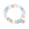 Zodiac White Crystal Bead Bracelet — Natural Stone Stretch Bracelet by Birth Sign - AriesBuddha Tibet