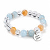 Zodiac White Crystal Bead Bracelet — Natural Stone Stretch Bracelet by Birth Sign - AriesBuddha Tibet