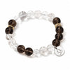 Zodiac White Crystal Bead Bracelet — Natural Stone Stretch Bracelet by Birth Sign - LeoBuddha Tibet